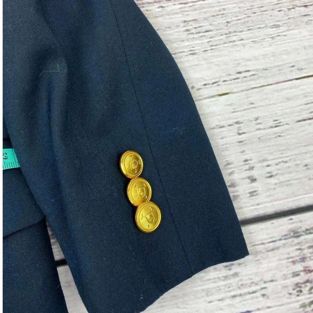 RALPH LAUREN Boys Navy BuTrim Front Blazer Suit Jacket 7 - Picture 4 of 8